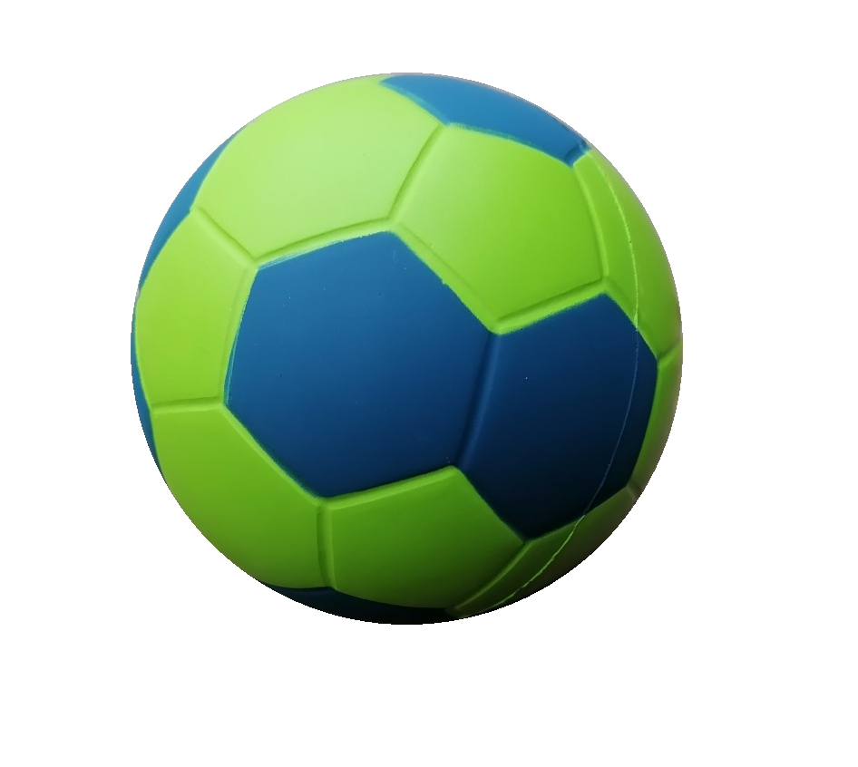 Balon Esponja Pu.Handball 6″ verde/Azul