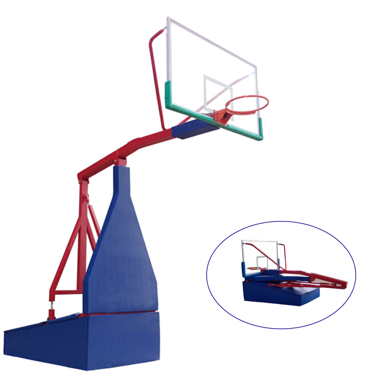 Soporte de cesta de baloncesto portátil para interiores con altura regulable