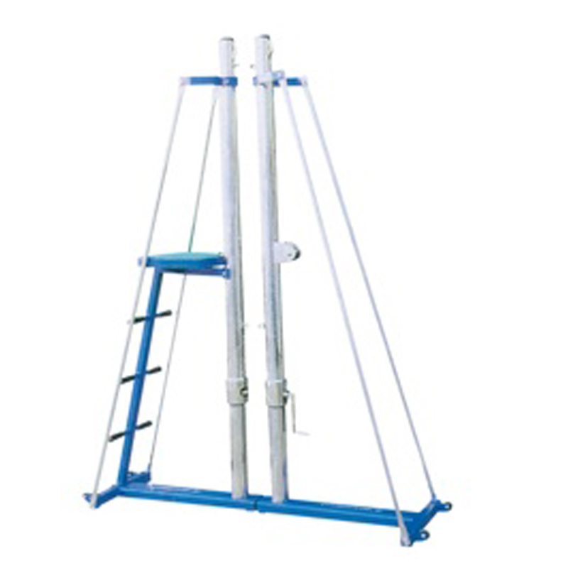 Soporte de voleibol ajustable de piso con silla