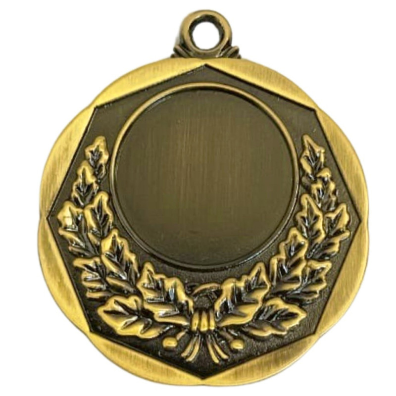 Medallas octogonal oro 50mm